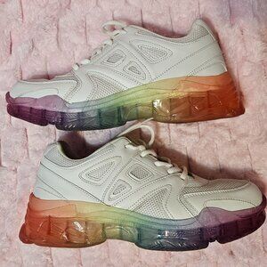 WANTED BRISK Women's Rainbow Sole Detail Sporty Sneaker Size 10